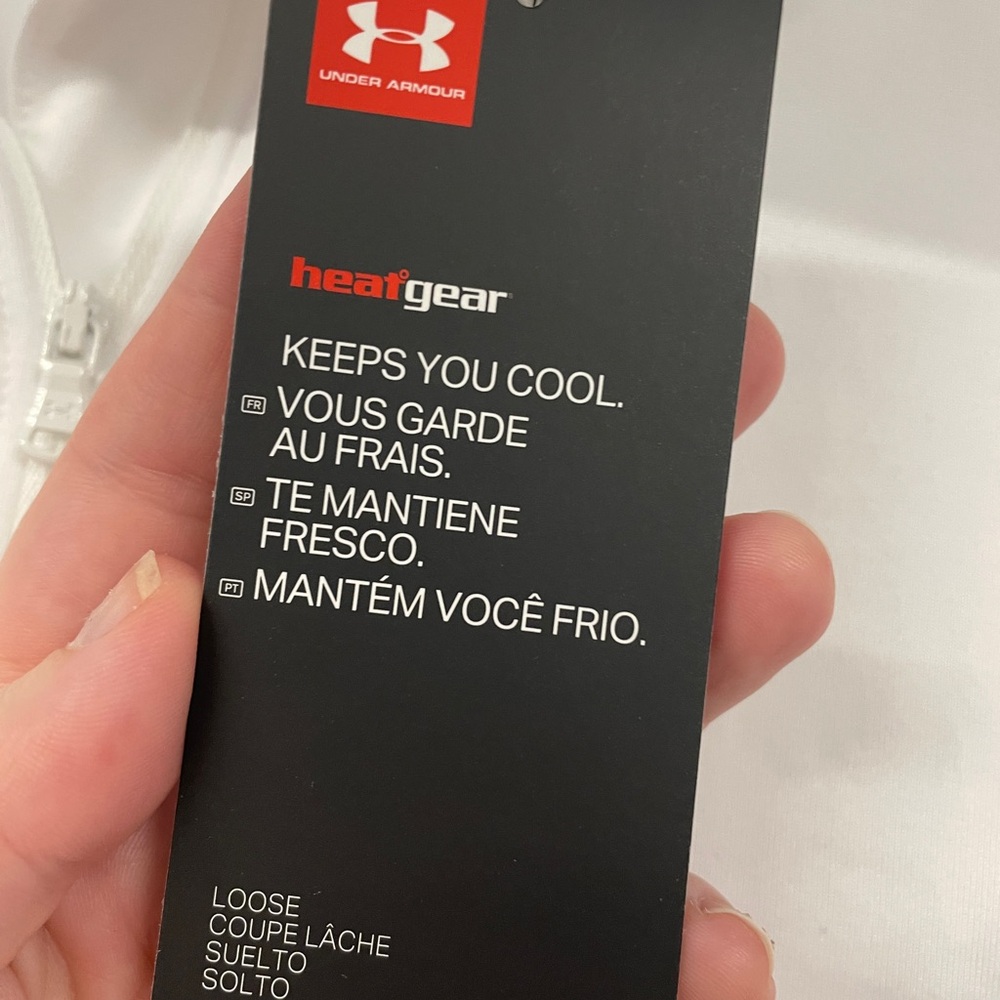 NWT Under Armour White Quarter-Zip Pullover - Picture 4 of 5